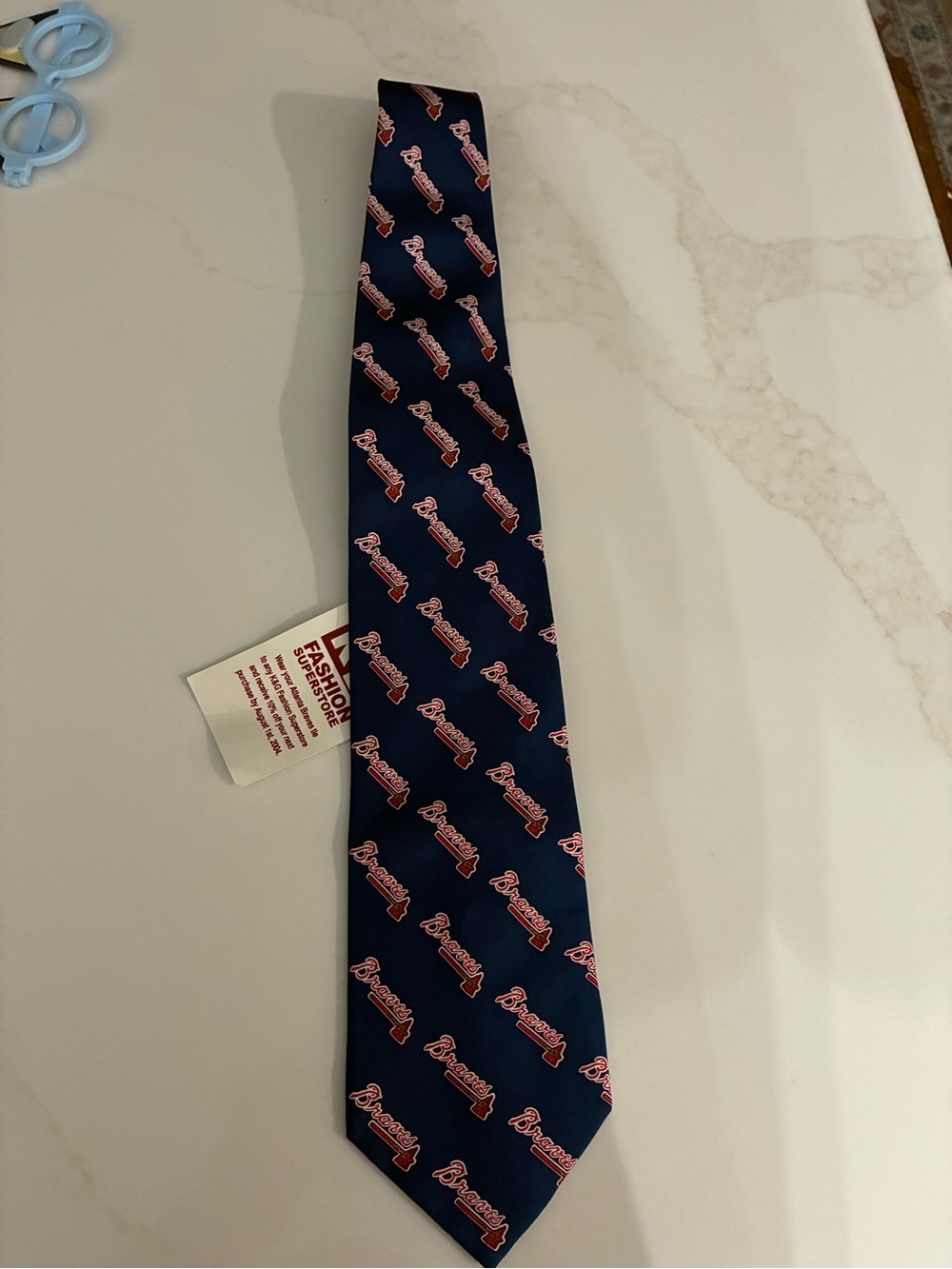 K&G Fashion Atlanta Braves limited edition 2004 Father's Day silk tie NWT